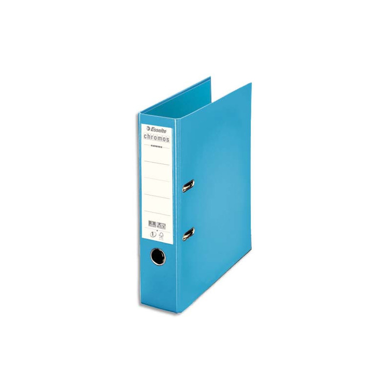 ESSELTE Classeur à levier Chromos Plus, A4, 8 cm, PP, bleu ciel