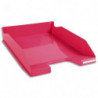 EXACOMPTA Corbeille à courrier Iderama. Coloris Rose glossy. Dim. L34,7 x H6,5 x P25,5 cm