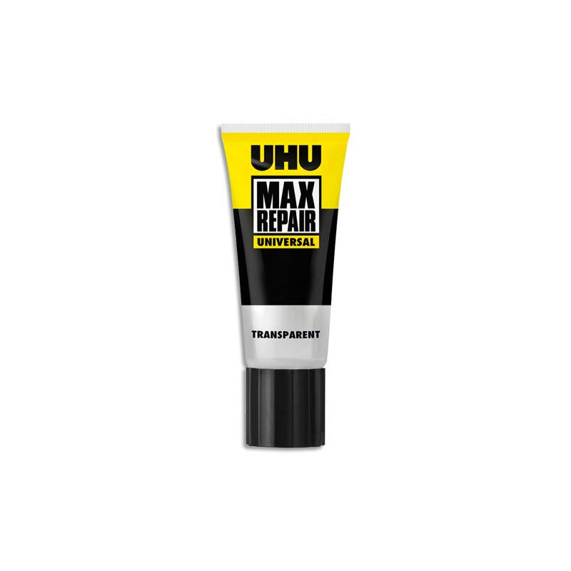 UHU MAX REPAIR Tube de 45g de colle de bricolage multi-usages pour tous matériaux sur toutes surfaces.