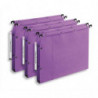 OBLIQUE AZ Boîte de 25 dossiers suspendus ARMOIRE en kraft 240g. Fond 30, bouton-pression. Lilas