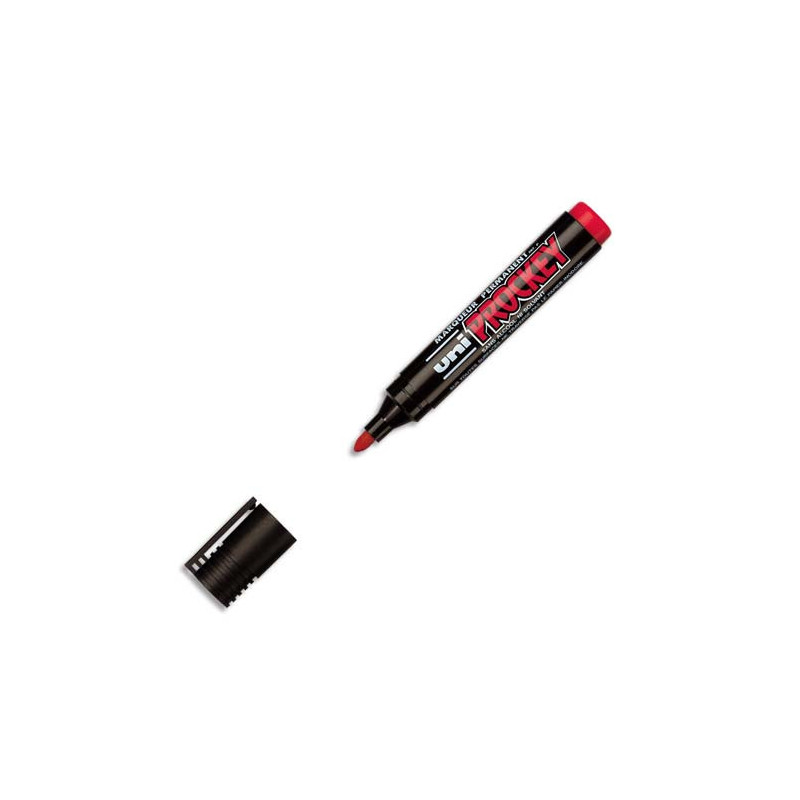 UNI-BALL Marqueur permanent pte ogiv corps plastique encre pigmentée à base d'eau Rouge UNI PROCKEY PM122