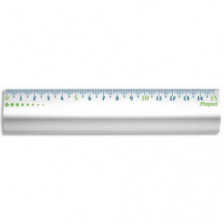 MAPED Règle antidérapante aluminium anodisé 15 cm