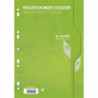 CALLIGRAPHE Copies simples Vert perf 2 trous 80g 100 pages grands carreaux Seyès format A4. Film-CAL 7000