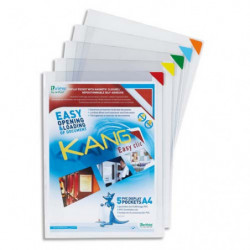 TARIFOLD Sachet de 5 pochettes coins KANG assortis, repositionnables sur tous support lisses.