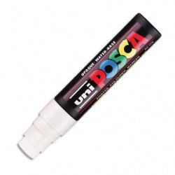 UNI POSCA Marqueur peinture encre Blanche à pigmentation et base eau pointe extra-large Blanc PC17K BL