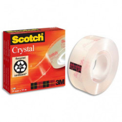 SCOTCH Ruban adhésif Crystal transparent 19 mm x 66m - en boîte individuelle