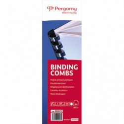 PERGAMY Boîte de 100 peignes anneaux plastiques 6mm Blanc 900070