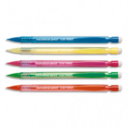 PERGAMY Porte-mines jetables 5 couleurs assortis translucides