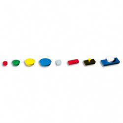 Boîte de 12 aimants 15 mm ronds Jaune