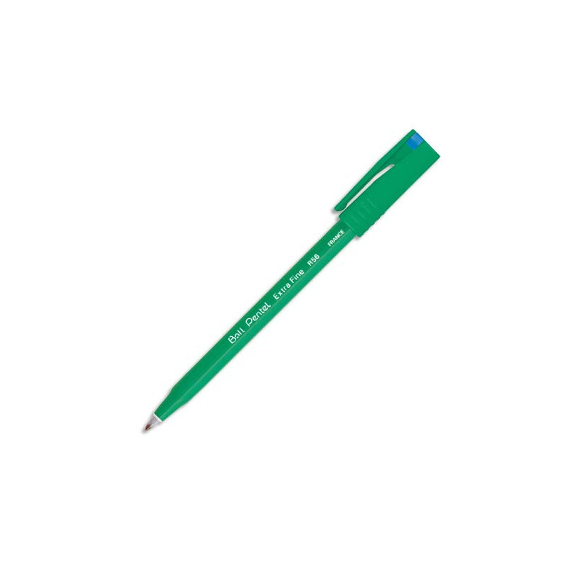 PENTEL Stylo feutre à bille pointe plastique 0,6 mm encre Bleue corps plastique Vert R 56