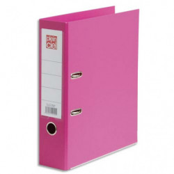 PLEIN CIEL Classeur à levier en polypropylène intérieur/extérieur. Dos 8 cm. Format A4. Coloris Rose.
