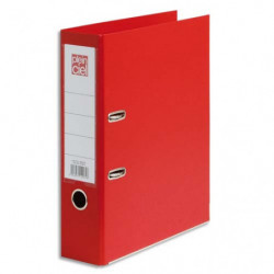 PLEIN CIEL Classeur à levier en polypropylène intérieur/extérieur. Dos 8 cm. Format A4. Coloris Rouge.