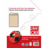 PLEIN CIEL Paquet de 10 pochettes kraft brun 90g C5 162x229 mm auto-adhésives 698