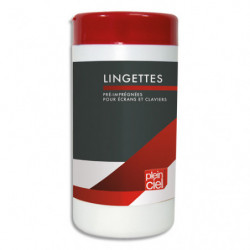 PLEIN CIEL Boîte de 100 lingettes biodégradables et pré-imprégnées pour écrans et filtres SCR100TPCL