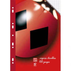 PLEIN CIEL Etui carton de 100 pages copies doubles grand format A4 grands carreaux Seyès 90g perforées
