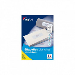AGIPA Étiquettes blanches permanentes 210,0x148,5 mm 100 feuilles