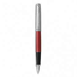 PARKER Stylo plume Jotter Rouge Kesington, pointe moyenne encre Bleue