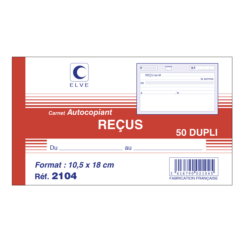 ELVE MANIFOLD REÇUS DUPLI 2104