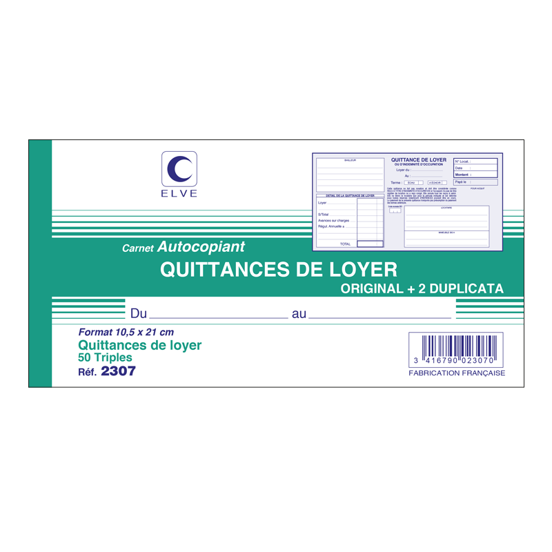 ELVE QUITTANCE LOYER TRIPLI 2307