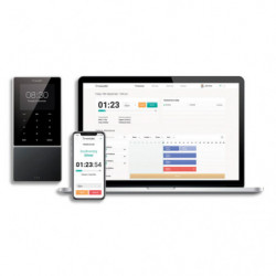 SAFESCAN Pointeuse-Badgeuse TimeMoto TM-818, 2000 utilisateurs, touches tactiles, écran 3,5 125-0587