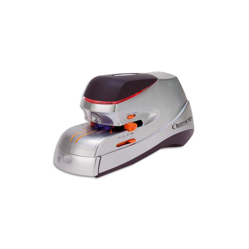REXEL Agrafeuse électrique Optima grip, 15 feuilles, agrafes 24/6-26/6. alimentation piles ou secteur