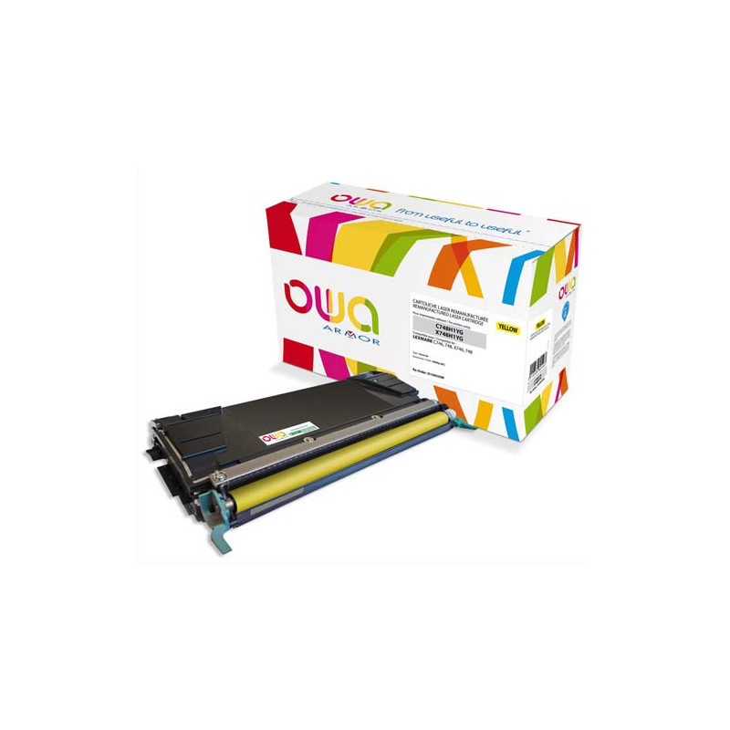 OWA Toner compatible LEXMARK Jaune C748H1YG K15853OW