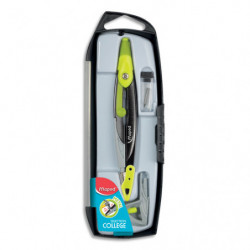 MAPED Coffret 3 pièces OPEN METAL : 1 compas mine, 1 bague universelle, 1 étui mines