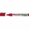 EDDING Marqueur permanent E-21 de la gamme ECOLINE moins 90 % de matériaux recyclés. Pointe ogive. Rouge