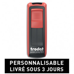 TRODAT MOBILE PRINTY 9511 - 4 lignes - tampon société personnalisable empreinte 38x14mm