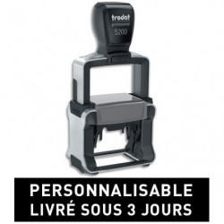 TRODAT PROLINE 5200 - 6 lignes- tampon société personnalisable empreinte 41x24mm