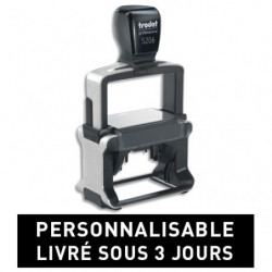 TRODAT PROLINE 5206 - 8 lignes - tampon société personnalisable empreinte 56x33mm