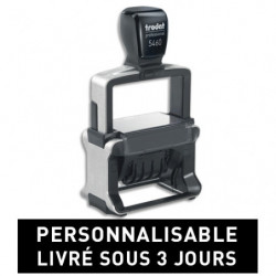 TRODAT PROLINE 5460 - 3+3 lignes - tampon société Dateur personnalisable empreinte 56x33mm