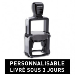 TRODAT PROLINE 52045 - 10 lignes - tampon société personnalisable empreinte Ronde 45x45mm