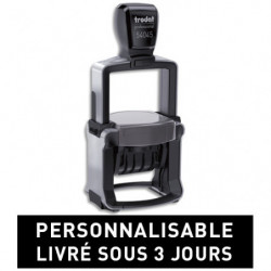 TRODAT PROLINE 54045 - 3+3 lignes -tampon société Dateur personnalisable empreinte 45x45mm