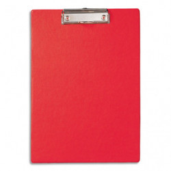MAUL Porte-bloc simple A4 en PVC avec pince métal. Coloris rouge