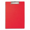 MAUL Porte-bloc simple A4 en PVC avec pince métal. Coloris rouge