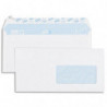 GPV Boîte de 500 enveloppes vélin Blanc 80g DL 110x220mm auto-adhésives avec fenêtre 45x100mm