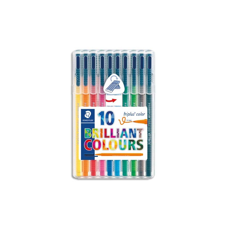STAEDTLER Pochette de 10 feutres de coloriage Triplus.