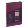 FABRIANO Carnet ECOQUA PLUS A5 couverture souple 80 pages quadrillées. Coloris lie de vin