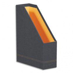 RHODIA Porte-revues Rhodiarama en simili cuir italien. Dim (hxp) : 31x25 cm. Dos 10 cm. Titane