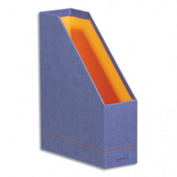 RHODIA Porte-revues Rhodiarama en simili cuir italien. Dim (hxp) : 31x25 cm. Dos 10 cm. Saphir