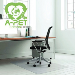FLOORTEX Tapis protège-sol APET ecologique, pour sol dur, format 120 x 90 cm, 100% recyclable