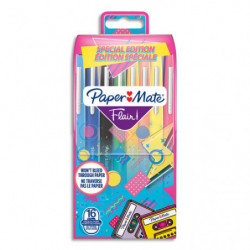 PAPERMATE Paquet de 16 feutres d'écriture Flair Original, pointe moyenne 0,7 mm Retro 90's assortis