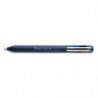 PENTEL Stylo bille 4 couleurs iZee 1mm, encre à faible viscosité , corps mat bleu nuit. Rechargeable