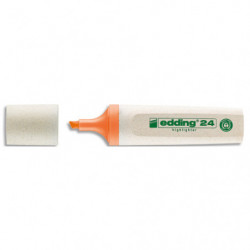 EDDING Surligneur ECOLINE-24 pointe biseautée a une largeur de trait de 2 à 5 mm. Couleur orange
