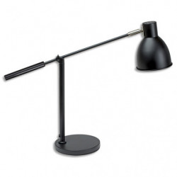 MAUL Lampe bureau MAULfinja, orientable/inclinable, Culot E27, livrée sans ampoule, noir et argenté