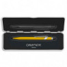 CARAN D'ACHE Stylo bille 849 Colormat X : Corps hexagonal en alu - finition microbillée. Slimpack-Jaune