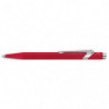 CARAN D'ACHE Stylo bille 849 Colormat X: Corps hexagonal en aluminium, finition microbillée - Corps Rouge