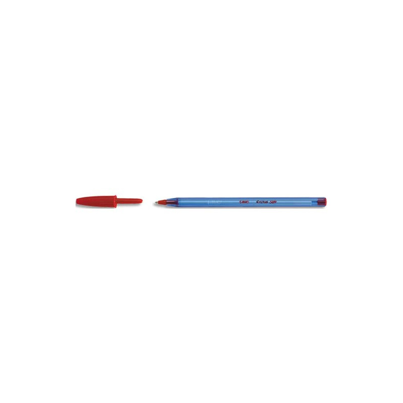 BIC Cristal Soft Stylos-Bille Pointe Moyenne (1,2 mm) - Rouge