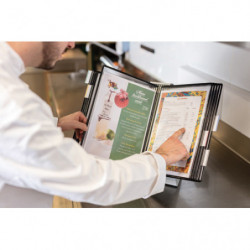 TARIFOLD Kit pupitre antimicrobien Stérifold 10 poches format A4. Coloris noir 434157